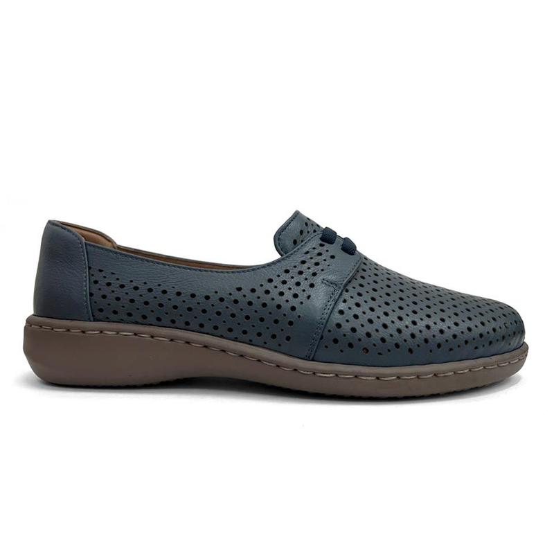Sapato Opananken Feminino de Couro Anatomico 63825 Marinho
